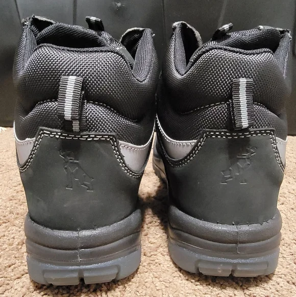 New Men's Turbo Mack Steel Toe Work Boots Black Size 12